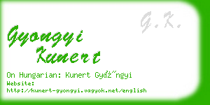 gyongyi kunert business card